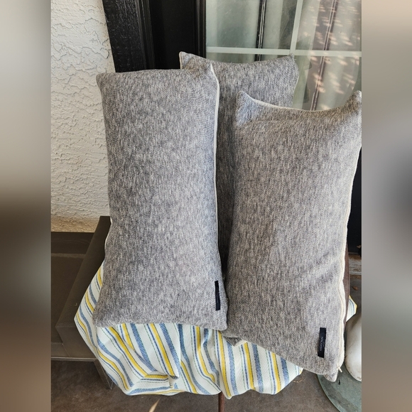 Magaschoni  Black White Halloween long Pillow 3 Skulls NWT Retail $72.00‎ Each - Picture 3 of 5